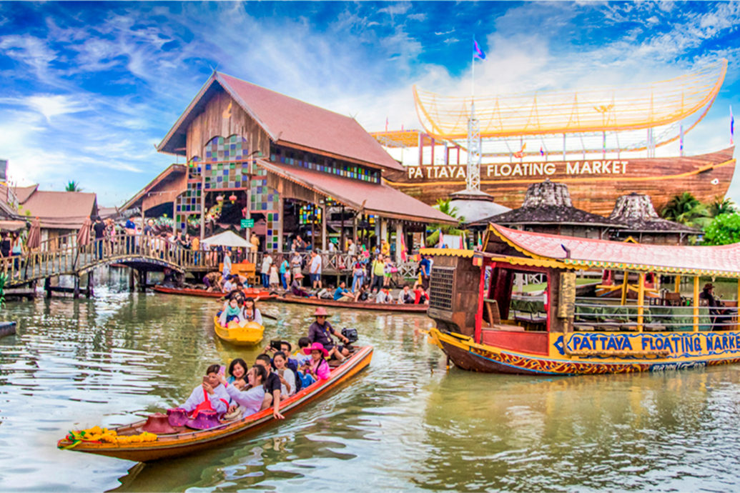 Плавучий рынок «4 региона» (Pattaya floating market)